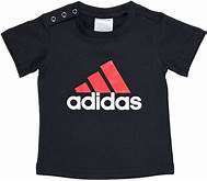 ADIDAS KIDS Adidas Kids Cotton Knit Half Sleeves T-Shirt & Shorts With Logo Print - Black & Red